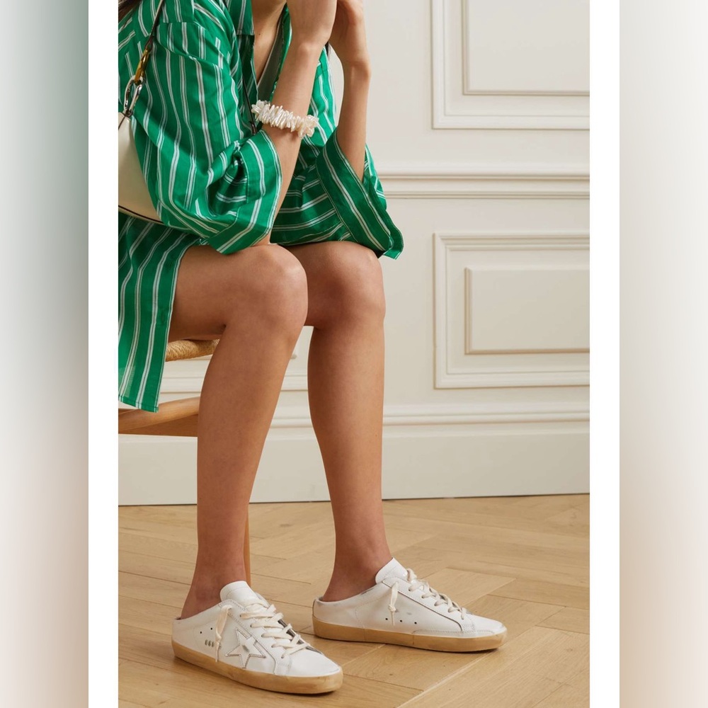 Golden Goose White and Cream Sabots